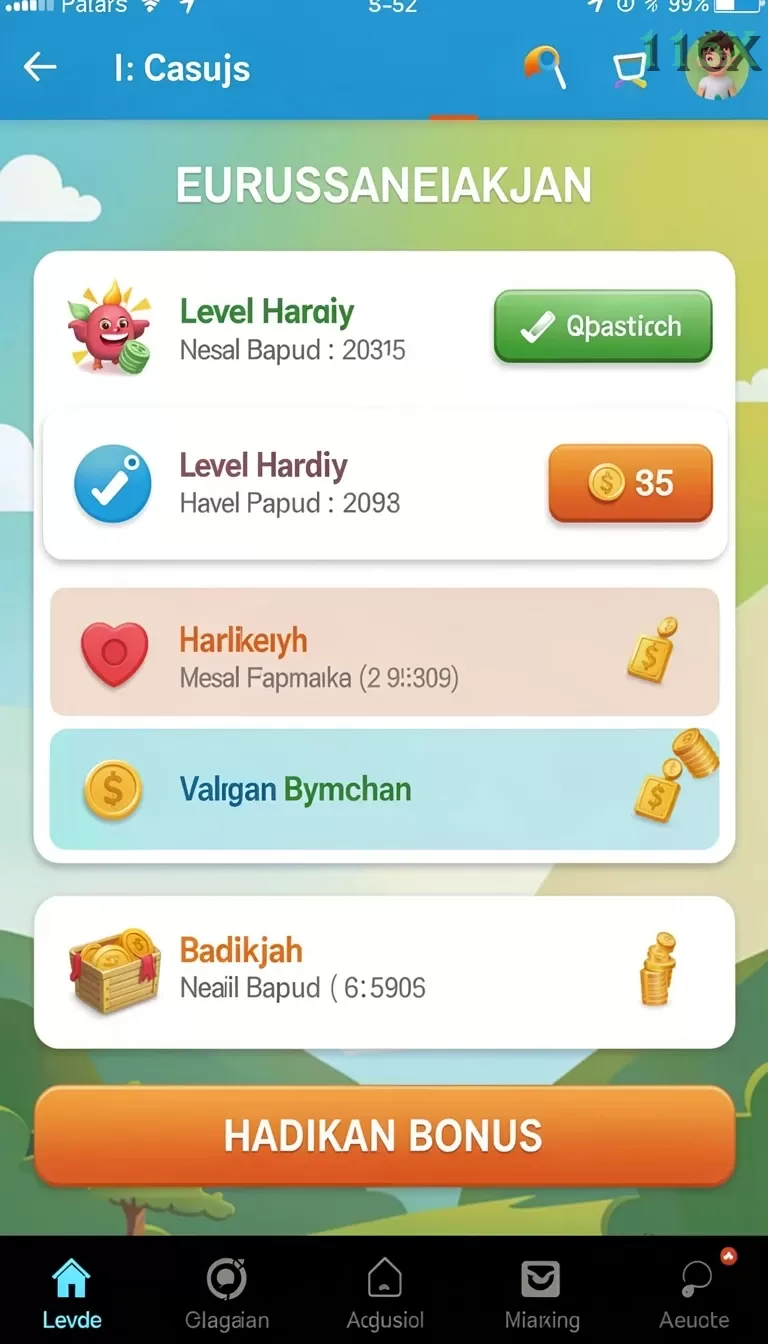 Cuplikan layar INDO126 — menu navigasi
